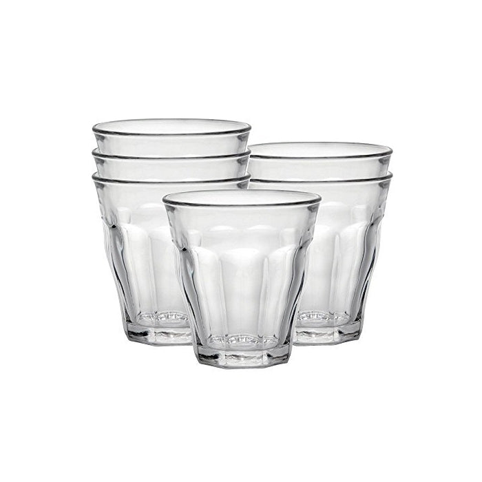 Duralex Made In France Picardie Clear Tumbler, Set of 6, 4-5/8 ounce