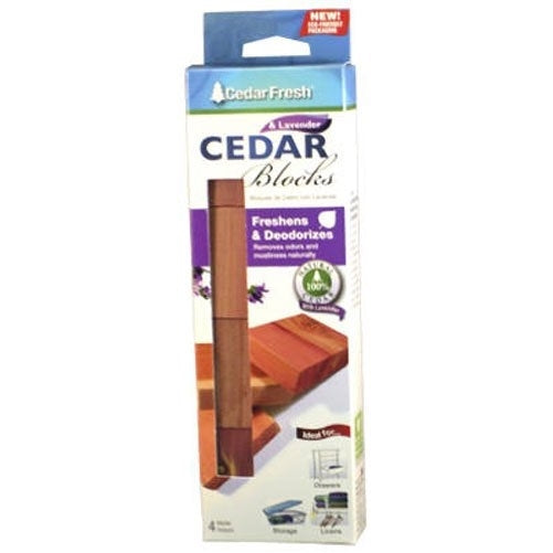 Household Essentials CedarFresh Cedar with Lavender Blocks, Set of 4