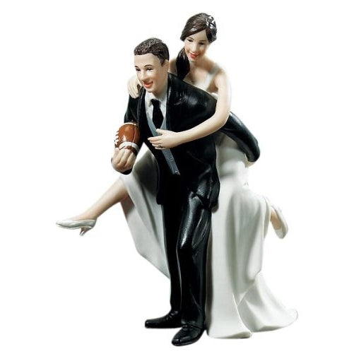 Weddingstar Playful Football Wedding Couple Figurine