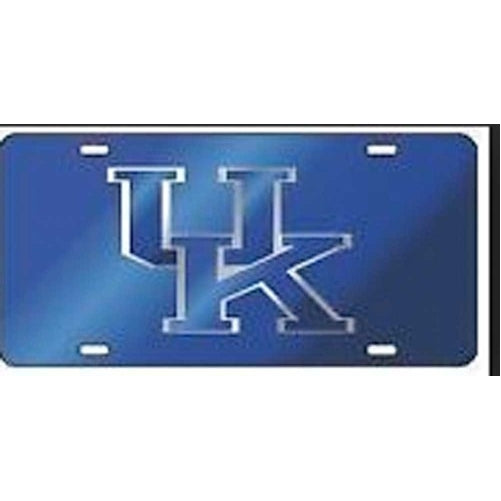 The University of Kentucky Blue on Blue Laser Cut Inlaid Mirror Tag