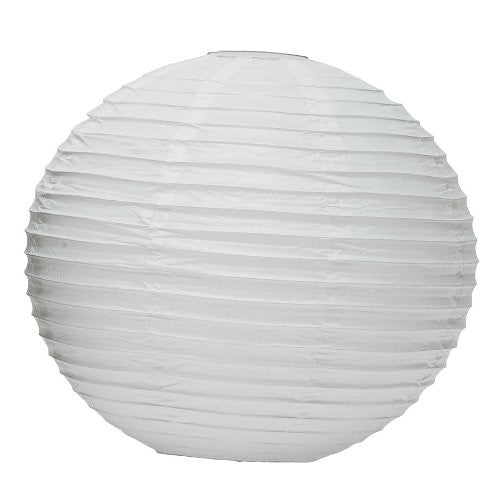 Weddingstar Round Paper Lantern, 12", White