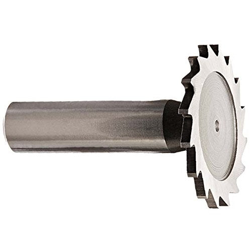 KEO 69051 High-Speed Steel Narrow Width Keyseat Cutter, Uncoated (Bright) Finish, Round Shank, 1/2" Shank Diameter, 3/4" Cutter Diameter, 10 Straight Teeth, 7/64" Face Width