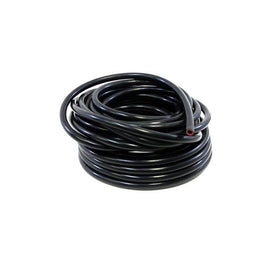 HPS 1/4" ID Black high temp reinforced silicone heater hose 10 feet roll, Max Working Pressure 85 psi, Max Temperature Rating: 350F, Bend Radius: 1"
