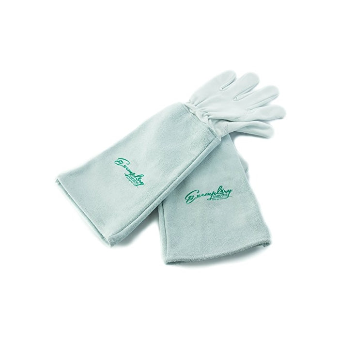 Rose Pruning Gloves for Men and Women. Thorn Proof Goatskin Leather Gardening Gloves with Long Cowhide Gauntlet to Protect Your Arms Until the Elbow (Large)