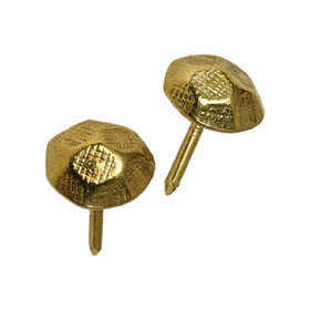 The Hillman Group 122691 Brass Hammered Head Furniture Nail, 25-Pack