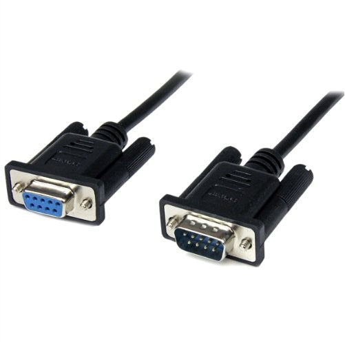 StarTech.com 2m DB9 RS232 Serial 9-Pin Null Modem Female to Male Cable, Black (SCNM9FM2MBK)