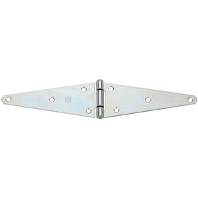 National N128157 8" Heavy Strap Hinge Zinc Plated