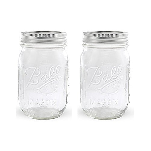 Ball Pint Mason Jar, Regular Mouth, 16 oz (2 Count)