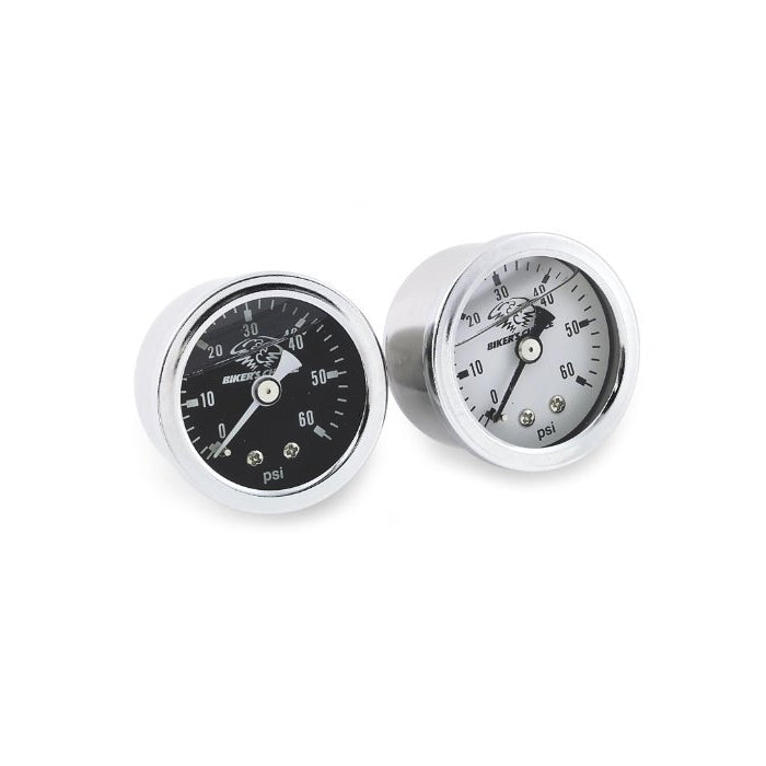Biker's Choice LIQUID OIL PRESSURE GUAGE WHT BC00060