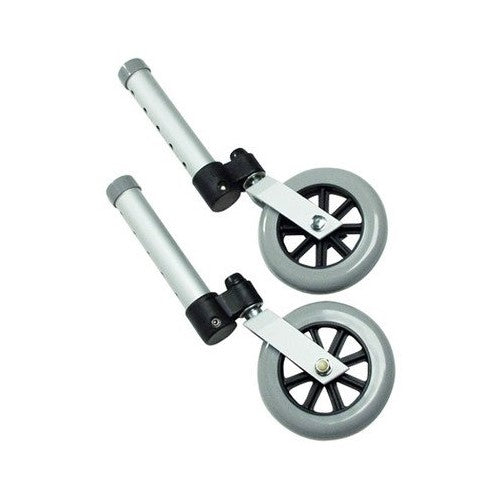 Lumex 603830A Swivel Walker Wheel, 3" Diameter, Aluminum (Pack of 2)