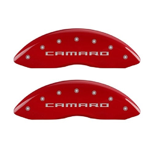 MGP Caliper Covers 14033SCR5RD Caliper Cover with Red Powder Coat Finish, (Set of 4)