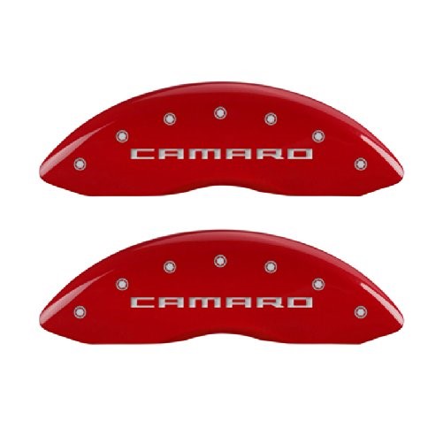 MGP Caliper Covers 14033SCR5RD Caliper Cover with Red Powder Coat Finish, (Set of 4)