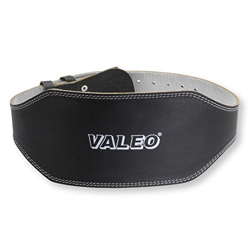 Valeo Leather Lifting Belt, Black, Medium, 6 Inches