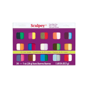 Sculpey III Oven Bake Clay Sampler 1oz, 30/pkg