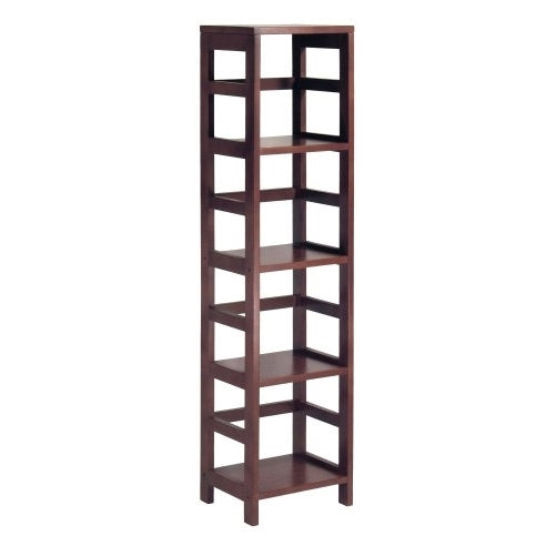 Winsome Wood 4-Shelf Narrow Shelving Unit, Espresso