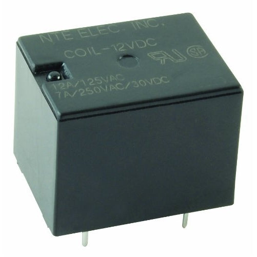 NTE Electronics R46-5D12-12 Series R46 General Purpose DC Mount Relay, SPDT Contact Arrangement, 12 Amp, 12VDC
