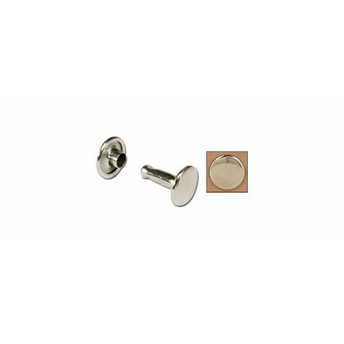 Tandy Leather Double Cap Rivets Medium Nickel 100/pk 1373-12