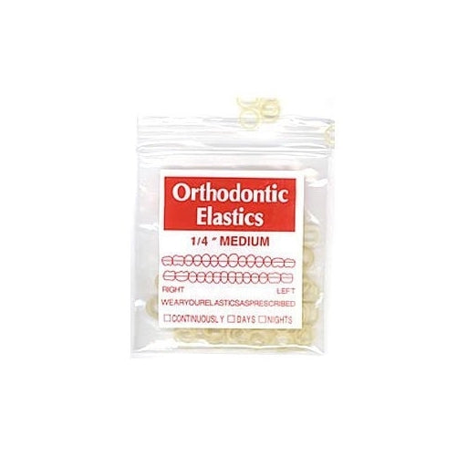 100 pack Orthodontic Elastics Bands 1/4 Inch diameter - Great for Dreadlocks, Braids, Top knots