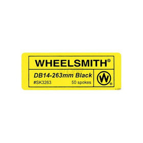 Wheelsmith DB 14g spoke, black - 262mm bag/50