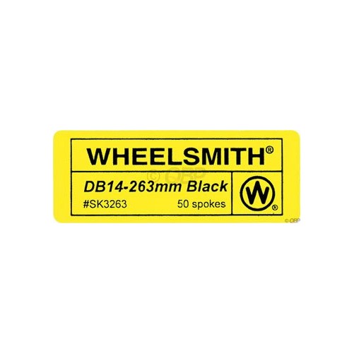 Wheelsmith DB 14g spoke, black - 262mm bag/50