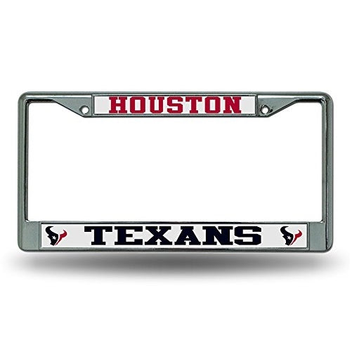 NFL Houston Texans Chrome License Plate Frame