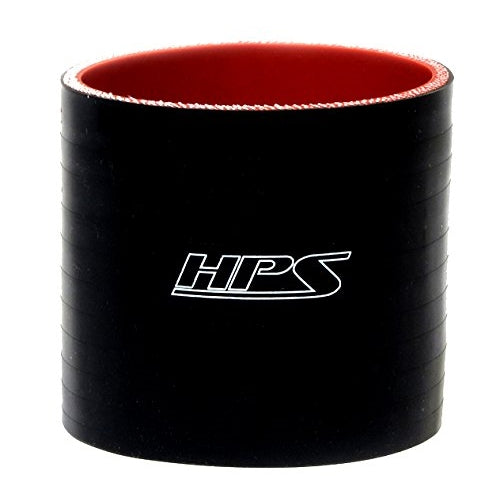 HPS HTSC-275-L6-BLK Silicone High Temperature 4-ply Reinforced Straight Coupler Hose, 60 PSI Maximum Pressure, 6" Length, 2.75" ID, Black