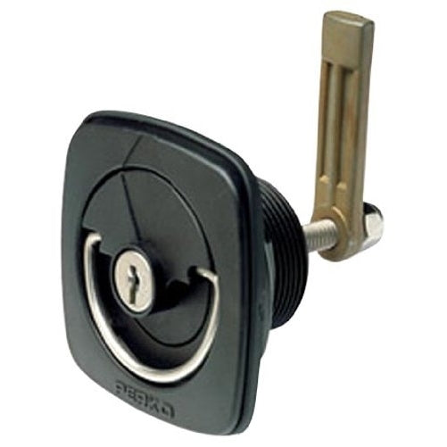 Perko 1081DP3BLK Black Straight Marine Flush Lock and Latch