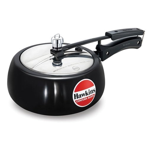 Hawkins CB35 Hard Anodised Pressure Cooker, 3.5-Liter, Contura Black