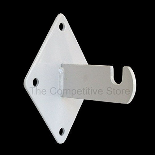 Wall Brackets for Gridwall or Grid Panels - White color - Set of 4 Pieces