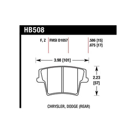 Hawk Performance HB508Z.586 Performance Ceramic Brake Pad
