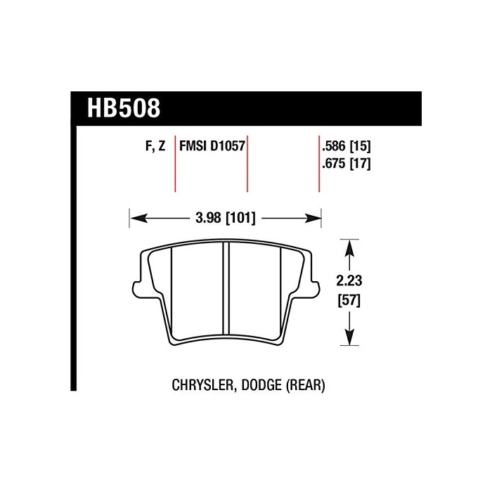 Hawk Performance HB508Z.586 Performance Ceramic Brake Pad
