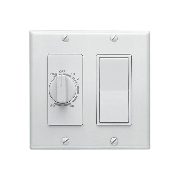 Broan 63W 60-Minute Time Control with 1-Rocker Switch, White