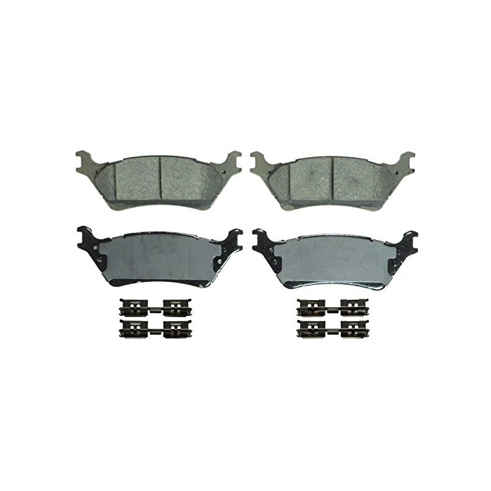 Wagner QuickStop ZD1602 Ceramic Disc Pad Set Includes Pad Installation Hardware, Rear