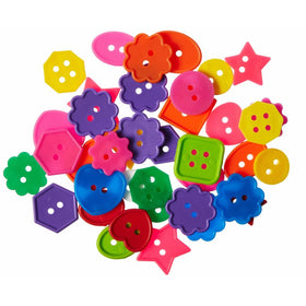 ROYLCO R2132 Bright Buttons, Assorted Sizes, Shapes and Colors, 1-Pound