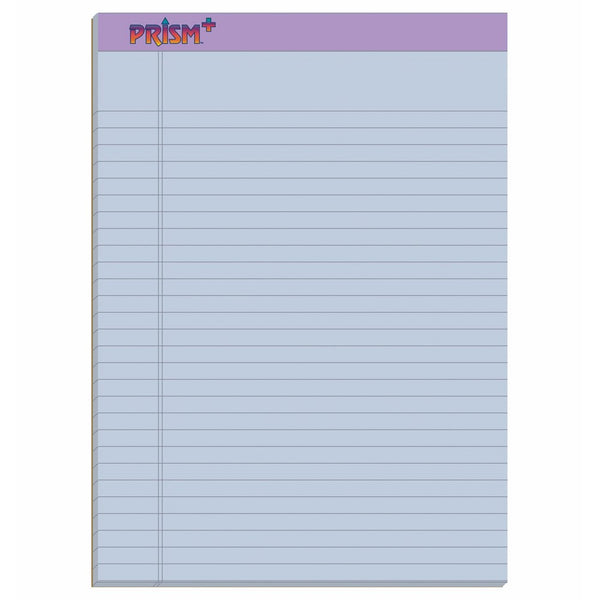TOPS Prism Plus 100% Recycled Legal Pad, 8-1/2 x 11-3/4 Inches, Perforated, Orchid, Legal/Wide Rule, 50 Sheets per Pad, 12 Pads per Pack (63140)