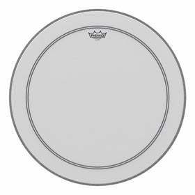 Remo P31124-C2 Coated Powerstroke 3 Bass Drum Head (24-Inch) - White Falam Patch