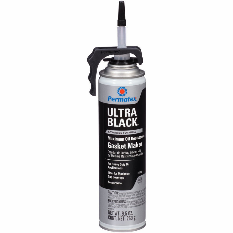 Permatex 85080 Ultra Black Maximum Oil Resistance RTV Silicone Gasket Maker, 9.5 oz. PowerBead Can