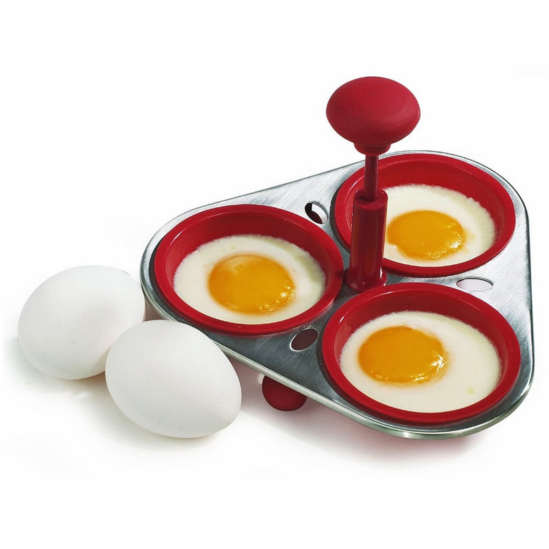 William Bounds Sili Triple Egg Poacher, Red