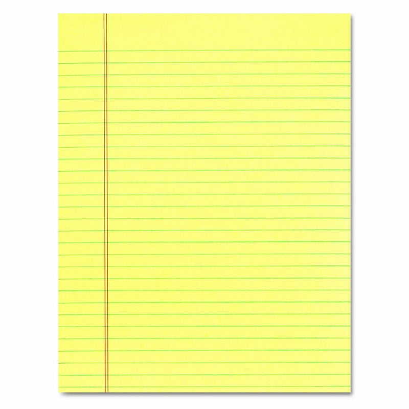 TOPS 7522 The Legal Pad Glue Top Pads, Legal/Wide, 8 1/2 x 11, Canary, 50 Sheets (Pack of 12)