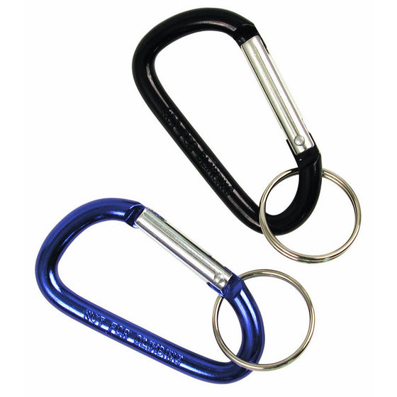 Custom Accessories 37756 2-1/8" Long Carabineer Key Ring, (Twin Pack)