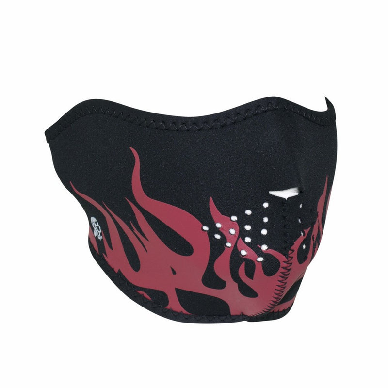 Zanheadgear WNFM229RH Neoprene Half Face Mask, Red Flames