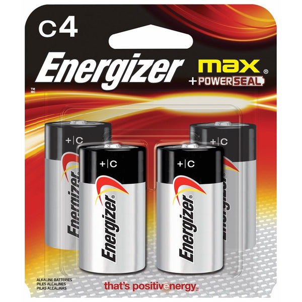 Energizer MAX C Alkaline Batteries, 4-Count