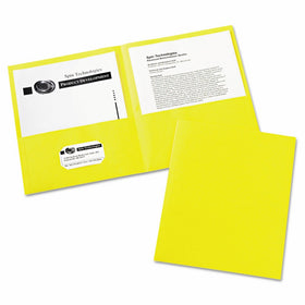 Avery 47992 Two-Pocket Folder, 40-Sheet Capacity, Yellow (Box of 25)