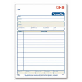 TOPS Packing Lists, 3-Part, Carbonless, 5.5 x 8.38 Inches, 50 Sets per Book (46639)