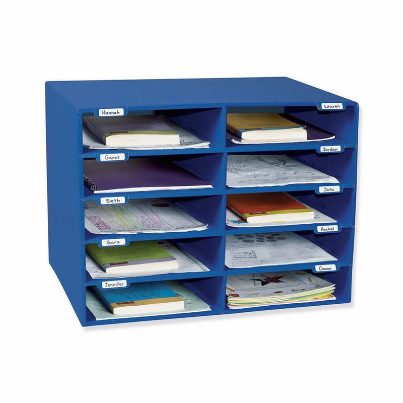 Classroom Keepers 10-Slot Mailbox, Blue (001309)