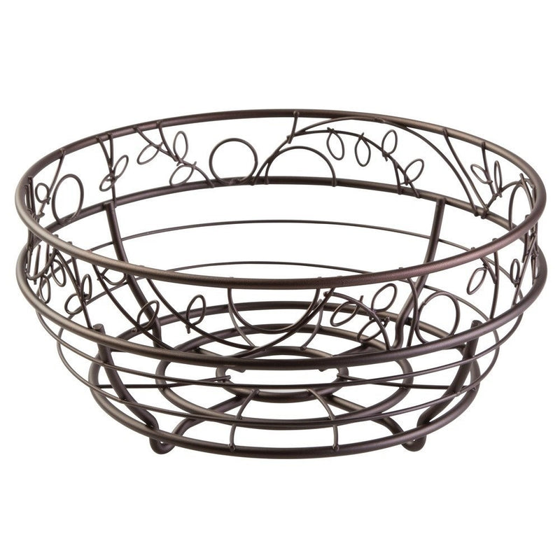 InterDesign Twigz Fruit Bowl – Wire Fruit Basket for Kitchen Tables, Bronze