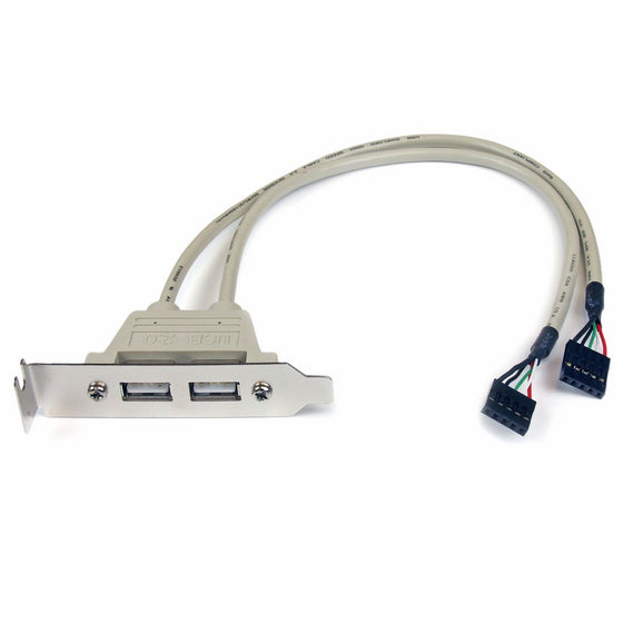 StarTech.com USBPLATELP 2 Port USB A Female Low Profile Slot Plate Adapter