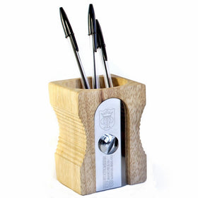 SUCK UK Pencil Sharpener Desk Tidy - Natural