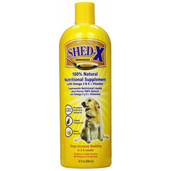 SynergyLabs SHED-X Dermaplex Shed Control 100% Natural Nutritional Supplement for Dogs; 32 fl. oz.