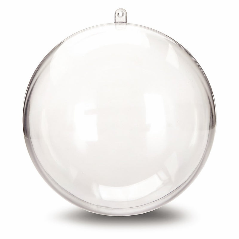 Darice 1105-89 Plastic Ball Ornament, 140mm, Clear